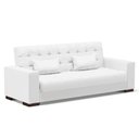 Ver imagem 4 de Sofá Cama 2 Lugares Lisboa Corino Branco Pés de Madeira - D’Rossi