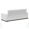 Sofá Cama 02 lugares Lisboa Corino Pés de Madeira - D'Rossi - Branco - 5
