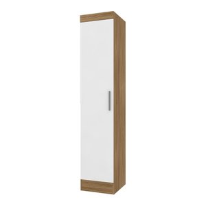 Guarda Roupa Modulado 1 Porta 3 Prateleiras Joker Boreal/branco- M. a Boreal/branco
