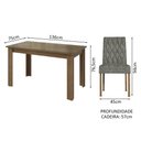 Ver imagem 7 de Conjunto Sala de Jantar Mesa Tampo de Vidro 4 Cadeiras Rustic/silver Celina Madesa
