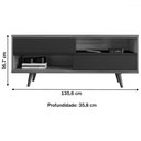 Ver imagem 2 de Rack para Tv até 50 Polegadas Erevan 2 Portas Freijó Trend/preto - Pnr Móveis
