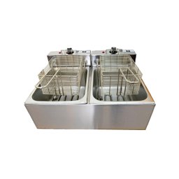 Fritadeira Elétrica 2 Cubas Plus Aço Inox 10L 220v 5000W - 1