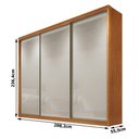 Ver imagem 2 de Guarda Roupa Casal Medelim 3 Portas 6 Gavetas Cinamomo Fendi - Novo Horizonte