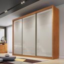 Ver imagem 4 de Guarda Roupa Casal Medelim 3 Portas 6 Gavetas Cinamomo Fendi - Novo Horizonte