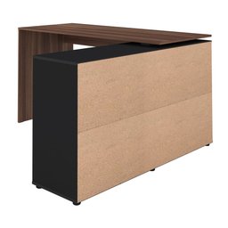 Mesa para Escritório Extensível Escrivaninha Home Office Nero A02 Ipê Preto - Lyam Decor - 9