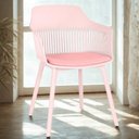 Ver imagem 2 de Kit 6 Cadeiras de Jantar Estofada Marcela - Rosa