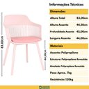 Ver imagem 3 de Kit 6 Cadeiras de Jantar Estofada Marcela - Rosa