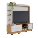 Ver imagem 2 de Estante para Tv até 70 Polegadas Paraná 3 Portas Off White Matte/freijó - Colibri