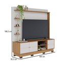 Ver imagem 4 de Estante para Tv até 70 Polegadas Paraná 3 Portas Off White Matte/freijó - Colibri