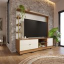 Ver imagem 1 de Estante para Tv até 70 Polegadas Paraná 3 Portas Off White Matte/freijó - Colibri