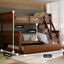 Ver imagem 4 de Triliche com Cama de Casal Solteiro em Madeira Woodstore e Aux Casal