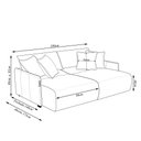 Ver imagem 3 de Sofá Cama Sala de Estar Bipartido 190cm Retrátil com Almofadas Caixa Zero Dalton Linho Bege G93 - G