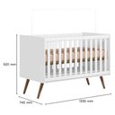Ver imagem 7 de Quarto de Bebê Q Encanto 3820 Retrô 4 Portas 4 Gavetas MDP-MDF 133cm Branco Qmovi