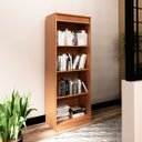 Ver imagem 7 de Estante Armário Alta Livreiro Multiuso Office 4 Prateleiras Amêndoa