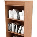 Ver imagem 6 de Estante Armário Alta Livreiro Multiuso Office 4 Prateleiras Amêndoa