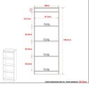 Ver imagem 4 de Estante Armário Alta Livreiro Multiuso Office 4 Prateleiras Amêndoa