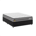 Ver imagem 1 de Cama Box Viúva Preto + Colchão Life D33 Pillow Top Cinza 61x128x188cm - e-Shop Casa
