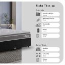 Ver imagem 2 de Cama Box Viúva Preto + Colchão Life D33 Pillow Top Cinza 61x128x188cm - e-Shop Casa