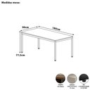 Ver imagem 3 de Mesa Cozinha e Refeitório 180cm x 90cm Industrial Casa Lar Cor:Preto
