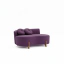 Ver imagem 1 de Sofá Decorativo Curvo Orgânico Living Veludo Roxo - Montanaris Decor