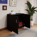 Ver imagem 3 de Armário Baixo New City 2 Portas 80 cm Preto Gebb Work