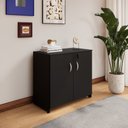 Ver imagem 2 de Armário Baixo New City 2 Portas 80 cm Preto Gebb Work