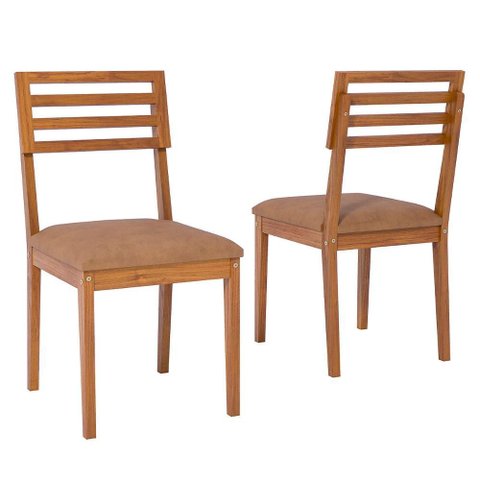 Cadeiras Jantar Madeira Maciça 2un Juparanã Madeira/kaki