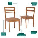 Ver imagem 2 de Cadeiras Jantar Madeira Maciça 2un Juparanã Madeira/kaki