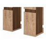 Mesa de Jantar Napoli 180x90 com Tampo de Vidro - Dj Móveis - Rústico York/Castanho Bx - 3
