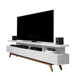 Rack Para Sala Vivare Wood 1.8 - 3 Gavetas Tv 72 Polegadas:Branco - 1