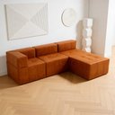 Ver imagem 6 de Sofá Modular Euro com Puff Bom Pastor Caramelo Veludo PU