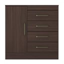 Ver imagem 2 de Cômoda Montevidéu 1 Porta 4 Gavetas Café Touch - Demóbile