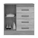 Ver imagem 3 de Cômoda Montevidéu 1 Porta 4 Gavetas Café Touch - Demóbile