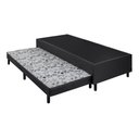 Ver imagem 1 de Cama Box Base Solteiro com Auxiliar Semi Ortopedica Corino (88x188) - Marrom