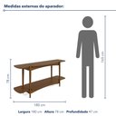 Ver imagem 3 de Aparador Leona - Largura: 180 cm - Cor: Amêndoa