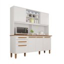 Ver imagem 2 de Cozinha Compacta Donna Plus 6 Portas e 2 Gavetas MDP Yescasa Branco/Mel