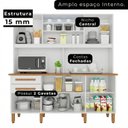 Ver imagem 5 de Cozinha Compacta Donna Plus 6 Portas e 2 Gavetas MDP Yescasa Branco/Mel