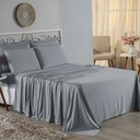 Ver imagem 1 de Jogo de Cama Casal Nobre 4 Peças Lençol com Elástico de 30cm de Altura Malha 100% Algodão -