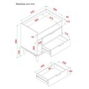 Ver imagem 7 de Mesa de Cabeceira Marrom Claro 63cm 2 Gavetas em Madeira Marin