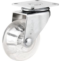Rodizio Giratório 2 Leve 35kg Poliuretano Transparente - Vo - 1