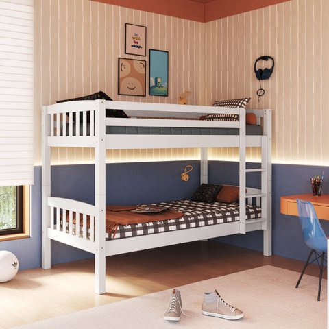 Beliche Bipartido Madeira Maciça para Colchões 188x88cm Aria Multimóveis Cr35389