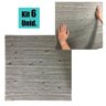 Papel de Parede 3D Madeira Cinza Kit 6 Painel Adesivo Decorativo 70 x 70 cm - 2