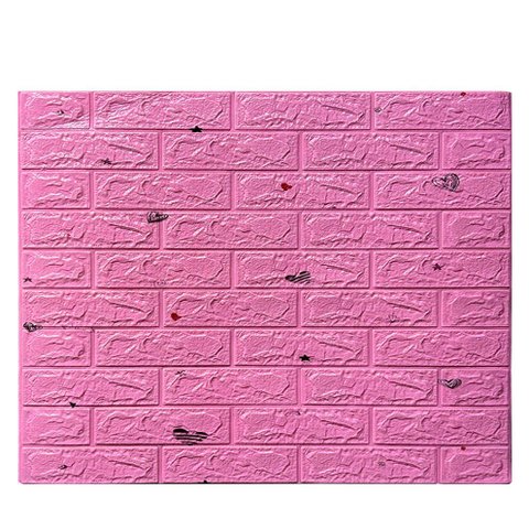 Kit 10 Un/ Espuma 3d - Tijolo Rústico - Rosa Fantasy