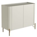 Ver imagem 2 de Aparador Buffet para Sala de Jantar 2 Portas Pés Industrial Dourado Naim I03 Luna - Lyam Decor