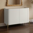 Ver imagem 1 de Aparador Buffet para Sala de Jantar 2 Portas Pés Industrial Dourado Naim I03 Luna - Lyam Decor