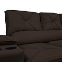 Ver imagem 4 de Sofá com Porta Copos Retrátil e Reclinável Siena 2,05m Velosuede - Netsofas - Marrom