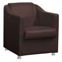 Ver imagem 2 de Poltrona Decorativa Bia Salão Corino Marrom Oz Store