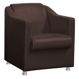 Poltrona Decorativa Bia Salão Corino Marrom Oz Store - 2