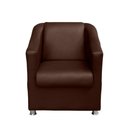 Ver imagem 3 de Poltrona Decorativa Bia Salão Corino Marrom Oz Store