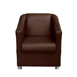 Poltrona Decorativa Bia Salão Corino Marrom Oz Store - 3